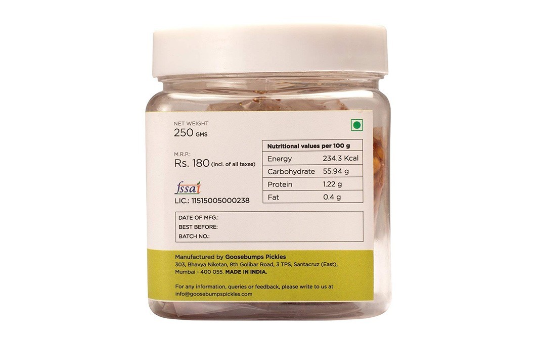 Goosebumps Katki (Sugar Base Sweet / Spicy) Homemade Pickle   Glass Jar  250 grams